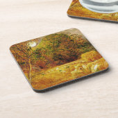 収穫月1833年(パネルに置かれる紙の油 コースター (左側)