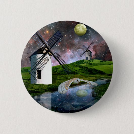 収穫月。 缶バッジ (正面)