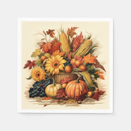 収穫期賛美の祝宴 スタンダードカクテルナプキン (正面)