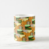 収穫柄秋のカボチャ コーヒーマグカップ (中央)