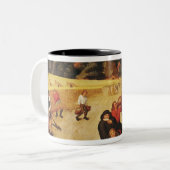 収穫機の食事 ツートーンマグカップ (正面左)