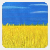 収穫民主主義ステッカー スクエアシール (正面)