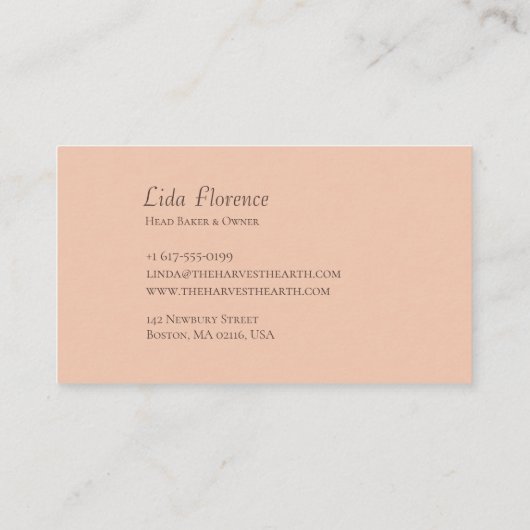 収穫炉 名刺 (裏面)