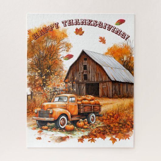 収穫物:カボチャのトラックパズル ジグソーパズル (縦)