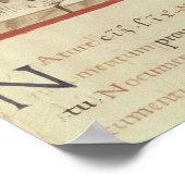 収穫用のネギ， 'Tacuinum Sanitatis'から ポスター (角)