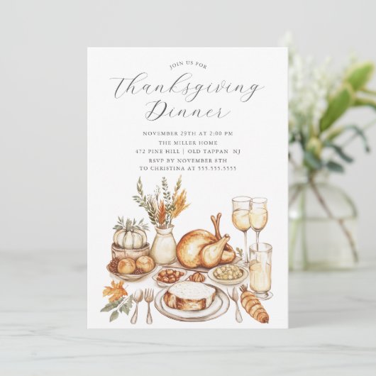 収穫祭の感謝祭 招待状 (スタンド正面)