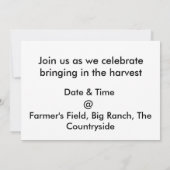 収穫祭招待状 招待状 (裏面)