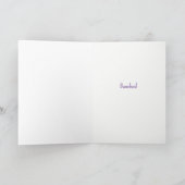 収穫秋の色を使ったワインぶどうサンキュー カード (内部)