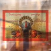 収穫窓がしがみついた七面鳥 ウィンドウサイン (シート2)