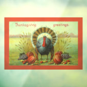 収穫窓がしがみついた七面鳥 ウィンドウサイン (シート3)