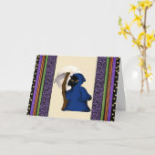 収穫者の子猫 カード (黄色い花)