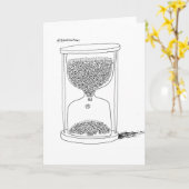 収穫者の砂時計の挨拶状 カード (黄色い花)