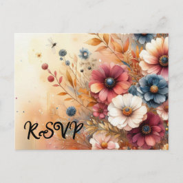 収穫花びらと空絵を描空 インビテーションポストカード