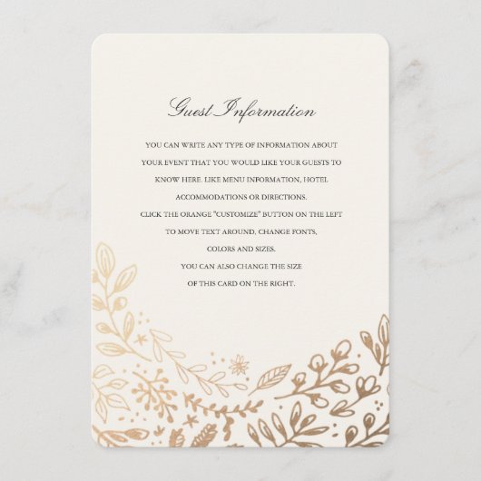 収穫花指示/情報カード エンクロージャーカード (正面)