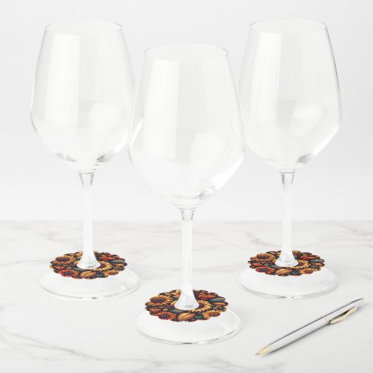 「収穫花」 ワイングラスタグ (セット)