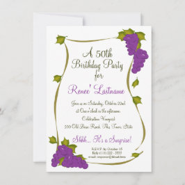 収穫葡萄50誕生日 招待状