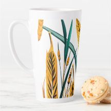 収穫調和：白いキャンバスに小麦模様