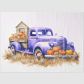 収穫車カボチャで満たさ2デコペ紙 薄葉紙 (正面)