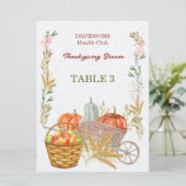 収穫農園の感謝祭カスタマイズ表の看板 (スタンド正面)