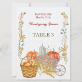 収穫農園の感謝祭カスタマイズ表の看板 (正面)