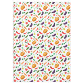 収穫野菜トマトペッパーニンジンのキノコc テーブルクロス (正面)