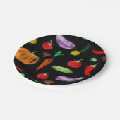 収穫野菜トマトペッパーニンジンのキノコc ペーパープレート (アングル)