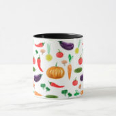 収穫野菜トマトペッパーニンジンのキノコc マグカップ (中央)
