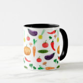 収穫野菜トマトペッパーニンジンのキノコc マグカップ (正面右)