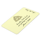 収穫金ゴールドケルト結び目模様保存日 マグネット (左側)