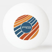 収穫金ゴールド1970年代ストライプの 卓球ボール (正面)