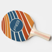 収穫金ゴールド1970年代ストライプの 卓球ラケット (横)