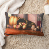 収穫静物腰枕 ランバークッション (ブランケット)