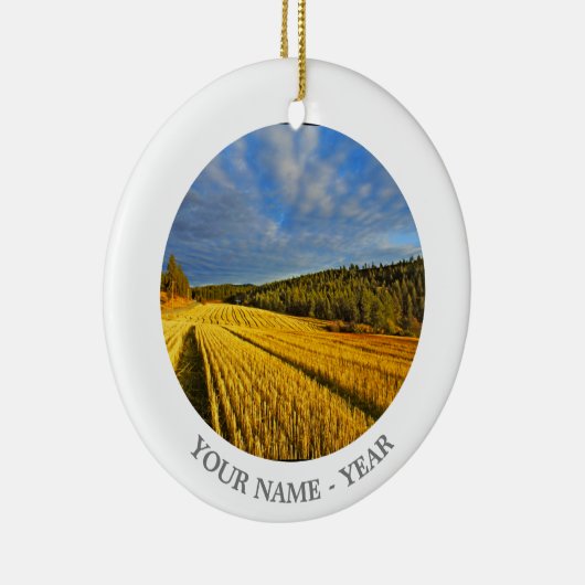 収穫2の後の小麦畑 セラミックオーナメント (右)
