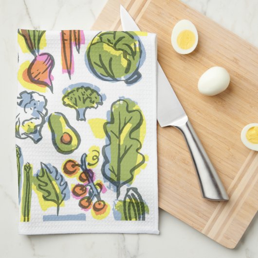 収穫 キッチンタオル (四つ折り)