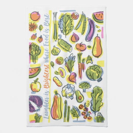 収穫 キッチンタオル (縦)