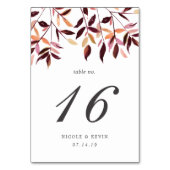 収穫 |水彩テーブル番号カード テーブルナンバー (裏面)