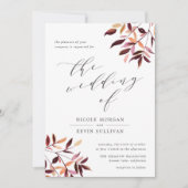 収穫 |水彩結婚式招待状 招待状 (正面)