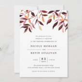 収穫 |水彩結婚式招待状 招待状 (正面)