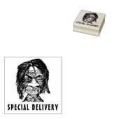 収縮した頭部の特殊送達 ラバースタンプ (押印)