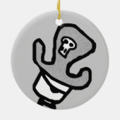 収集できるプリンセス及び海賊落書き セラミックオーナメント (裏面)