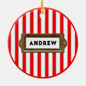 収集できる南瓜のスポーツ セラミックオーナメント (裏面)