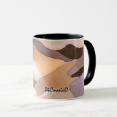 収集できる微妙な色の抽象美術のマグ マグカップ (正面右)