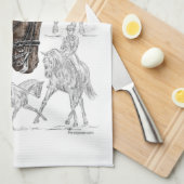 収集ドレスセージ馬FEI キッチンタオル (四つ折り)