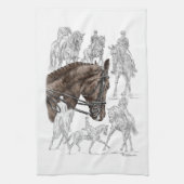 収集ドレスセージ馬FEI キッチンタオル (縦)