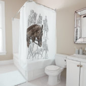 収集ドレスセージ馬FEI シャワーカーテン (インサイチュ)