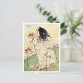 収集バラ花びらヴィンテージイラストレーション ポストカード (スタンド正面)