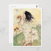 収集バラ花びらヴィンテージイラストレーション ポストカード (正面/裏面)