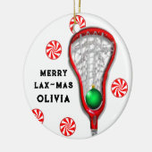 収集パーソナライズされたラクロス セラミックオーナメント (左)
