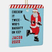 収集パーソナライズされた可能なホッケー選手 セラミックオーナメント (右)