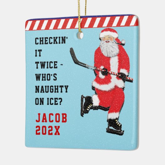 収集パーソナライズされた可能なホッケー選手 セラミックオーナメント (左)